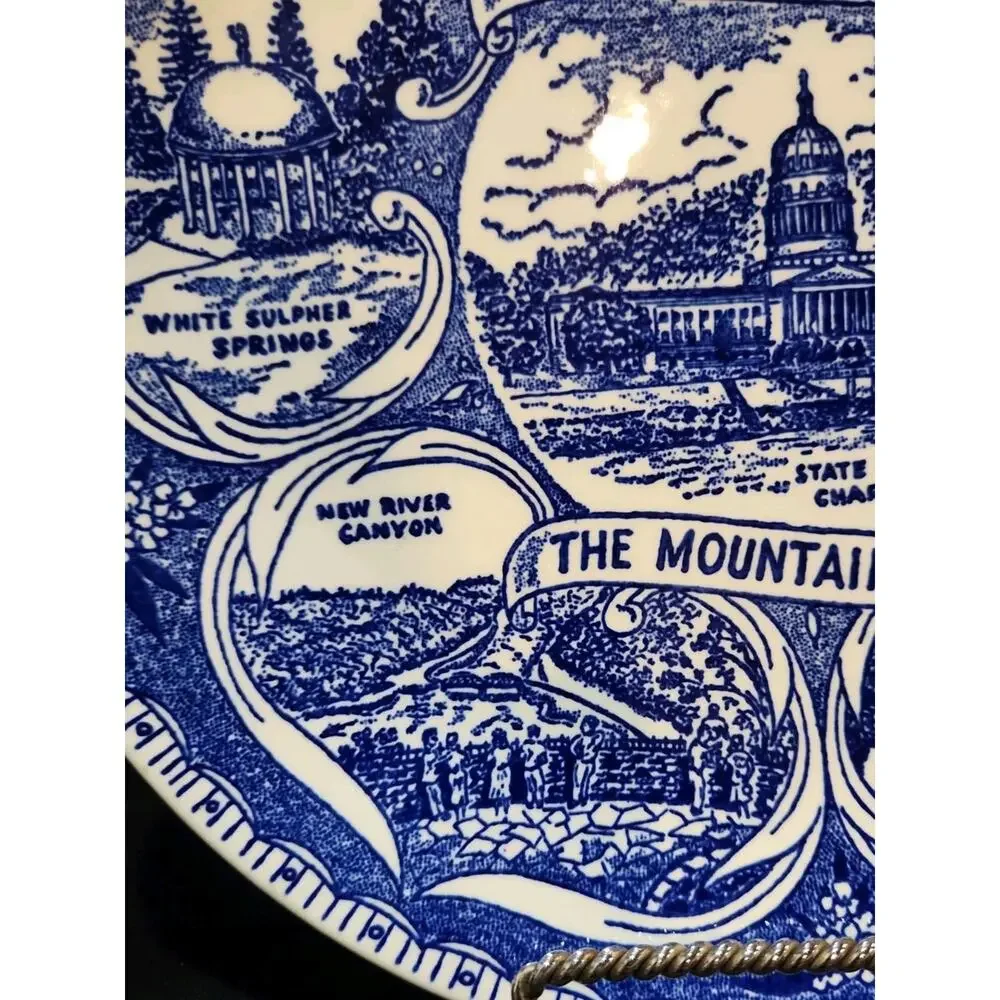 West Virginia The Mountain State Vntg Collectors Plate 9.25" - Picture 4 of 8